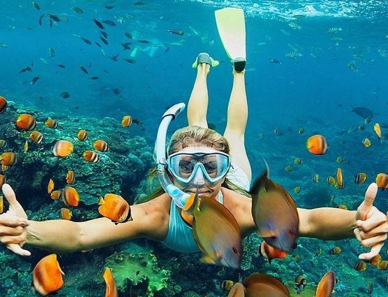 Snorkelling at Padang Bai Blue Lagoon